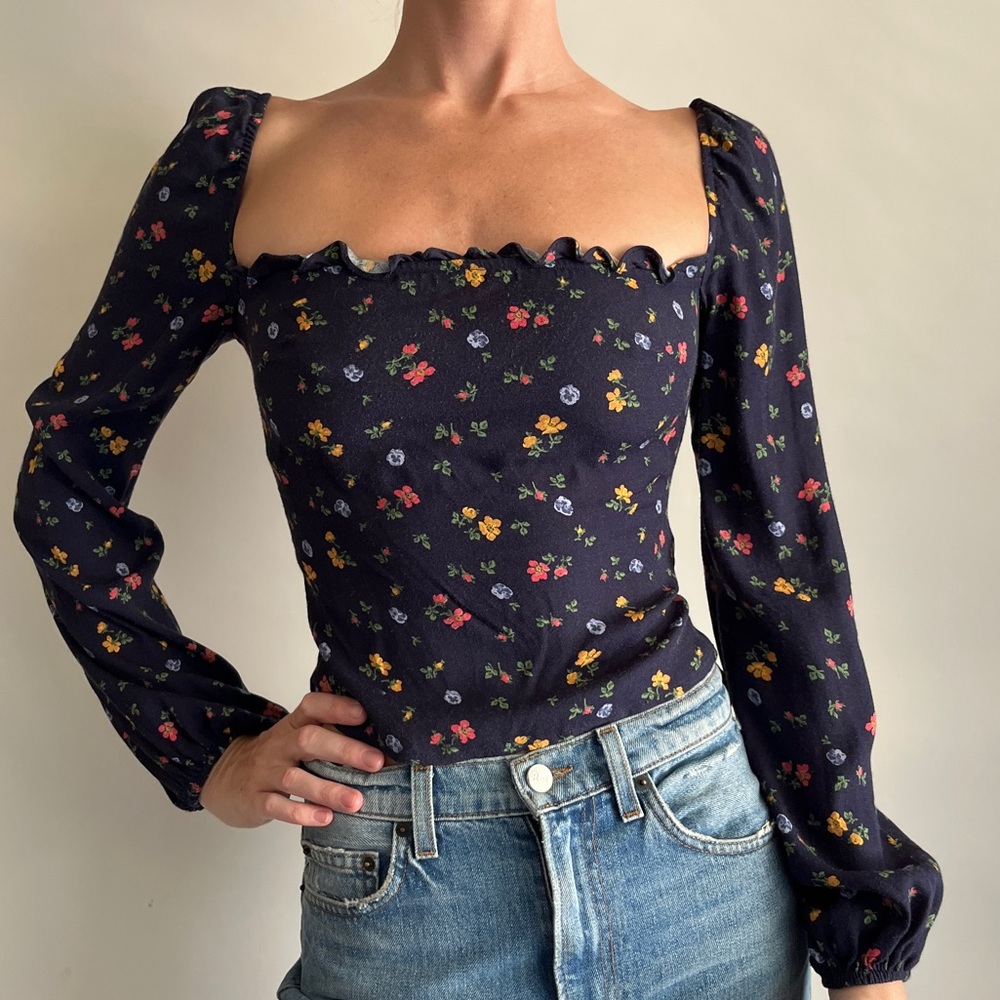 Reformation Floral Blouse